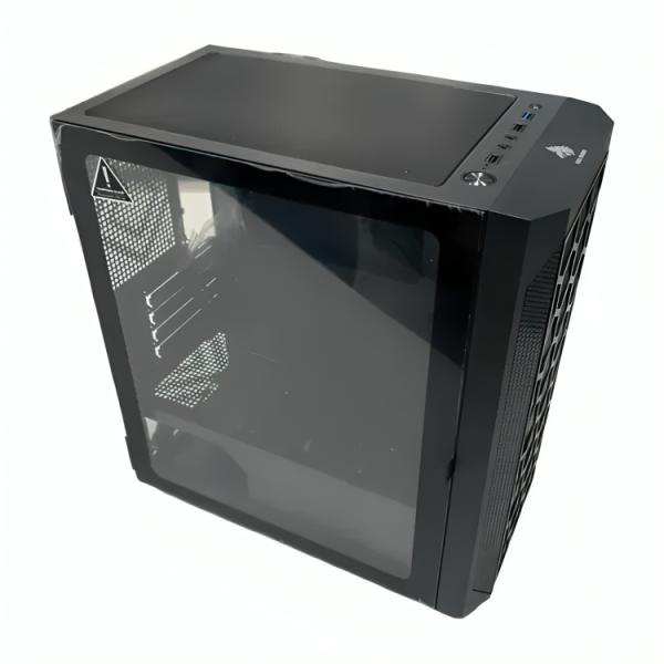 CASE GAMING RGB EAGLE WARRIOR CG06AKRA001C MINI TOWER SIN VENTILACIÓN INCLUIDA CON VIDRIO LATERAL Y MALLA FRONTAL NEGRO