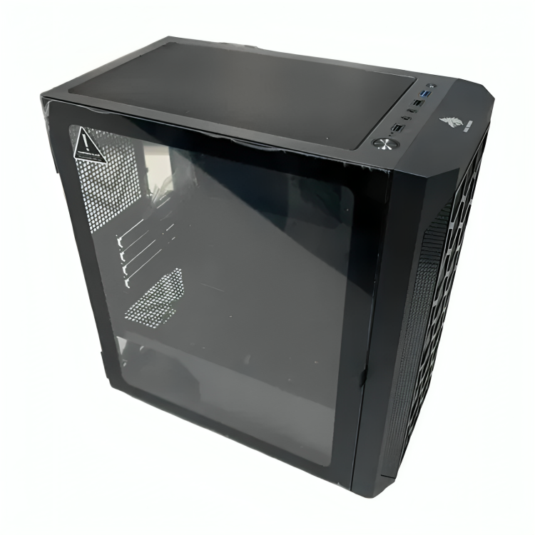 CASE GAMING RGB EAGLE WARRIOR CG06AKRA001C MINI TOWER SIN VENTILACI&Oacute;N INCLUIDA CON VIDRIO LATERAL Y MALLA FRONTAL NEGRO
