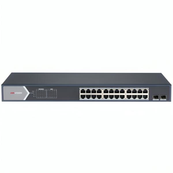 SWITCH HIKVISION DS-3E1526P-SI(O-STD) (E) 24 PUERTOS GIGABIT POE / 2 PUERTOS FIBRA SFP 56 GBPS SMART MANAGED ADMINISTRABLE 301802031