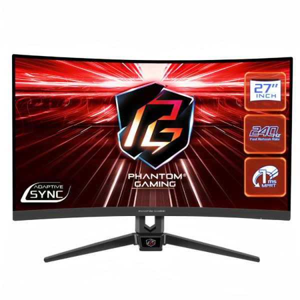 MONITOR GAMING ASROCK PG27F15RS1A 27" CURVO 1920 x 1080 1MS 240HZ HDMI Y DISPLAY PORT MO-PG27F15RS1A NEGRO