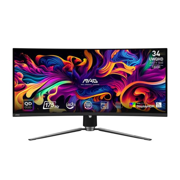 MONITOR 34" MSI MAG 341CQP QD-OLED (3440 X 1440)  175HZ CURVO 9S6-3DD04T-002
