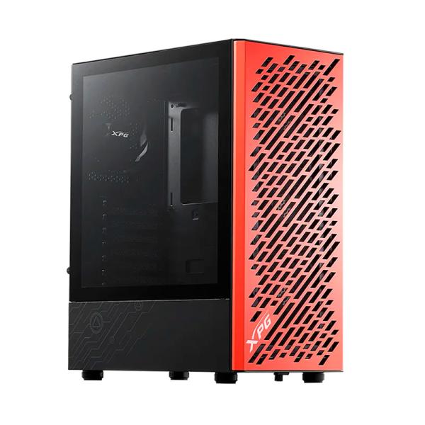 CASE GAMING XPG VALOR AIR MID TOWER VENTILADORES 4 DE 120MM CON VIDRIO LATERAL VALORAIRMT-BLACK-ORANGE NEGRO / NARANJA