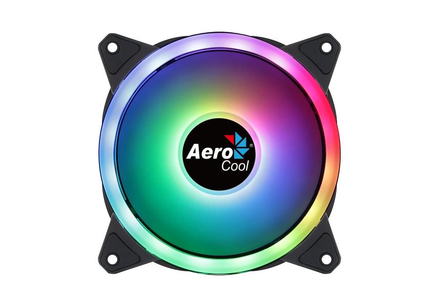 ABANICO AEROCOOL DUO 12 ARGB 6-PIN 1X12CM ACF3-DU10217.11 NEGRO