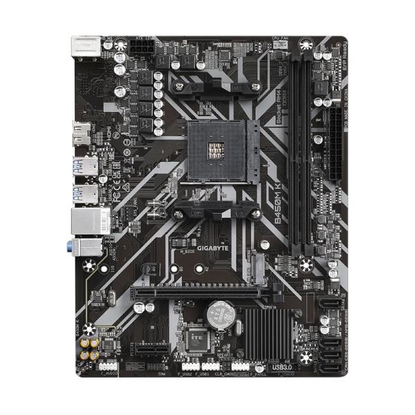 TARJETA MADRE GIGABYTE B450M K AM4 MICRO-ATX DDR4 NEGRO
