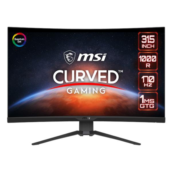 MONITOR 31.5" MSI MAG 325CQRF 2560 x 1440 170HZ 1MS 2K HDMI DISPLAY PORT USB-C ADAPTIVE SYNC CURVED 9S6-3DC64T-004