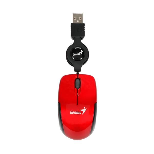 MOUSE GENIUS RS2 MICRO TRAVELER V2 ALÁMBRICO USB 1200 DPI 31010125103 ROJO
