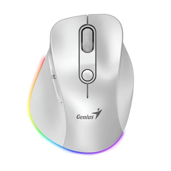 MOUSE GENIUS RGB RS2 ERGO 9000S PRO INALÁMBRICO CON RECEPTOR 2400 DPI 31030039400 BLANCO