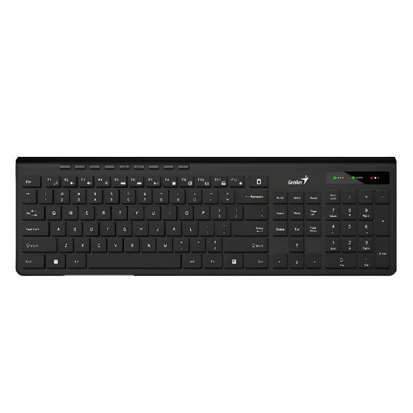 TECLADO GENIUS SLIMSTAR KB-7230 MEMBRANA INALÁMBRICO CON RECEPTOR ESPAÑOL 31310021401 NEGRO