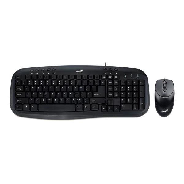 TECLADO Y MOUSE GENIUS SMART KM-200  ALÁMBRICO USB ESPAÑOL 31330003401 NEGRO