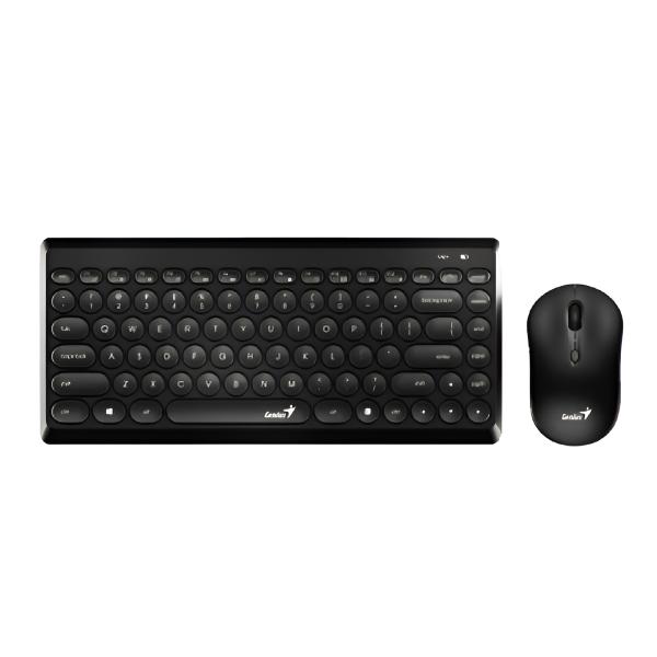 TECLADO Y MOUSE GENIUS LUXEMATE Q8000 INAL&Aacute;MBRICO 2.4 GHZ ESPA&Ntilde;OL 31340013401 NEGRO