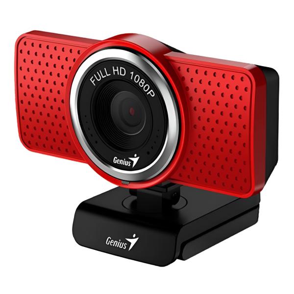 CAMARA WEB GENIUS ECAM 8000 1080P USB-A CON MICR&Oacute;FONO DIGITAL 32200001407 ROJO