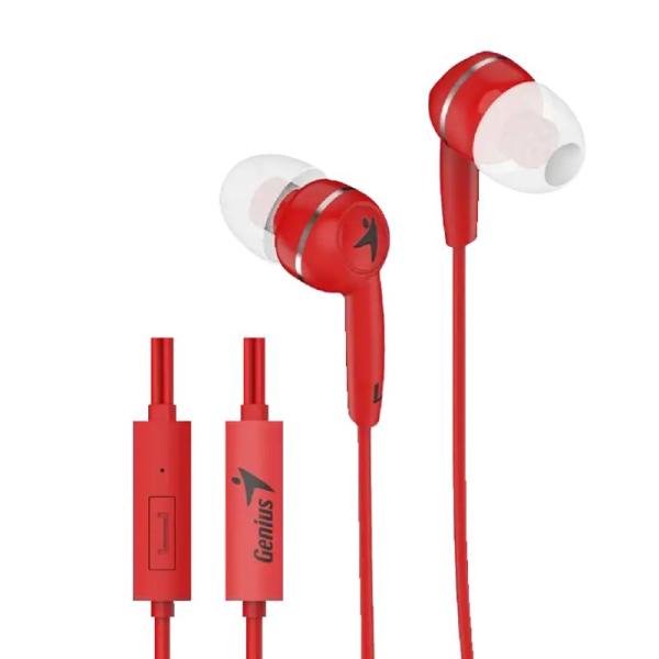 AUDIFONO GENIUS HS-M320 ALÁMBRICO 3.5MM 31710005415 ROJO