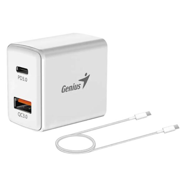 CARGADOR DE PARED  GENIUS PD-20ACP US WHITE 32590009401