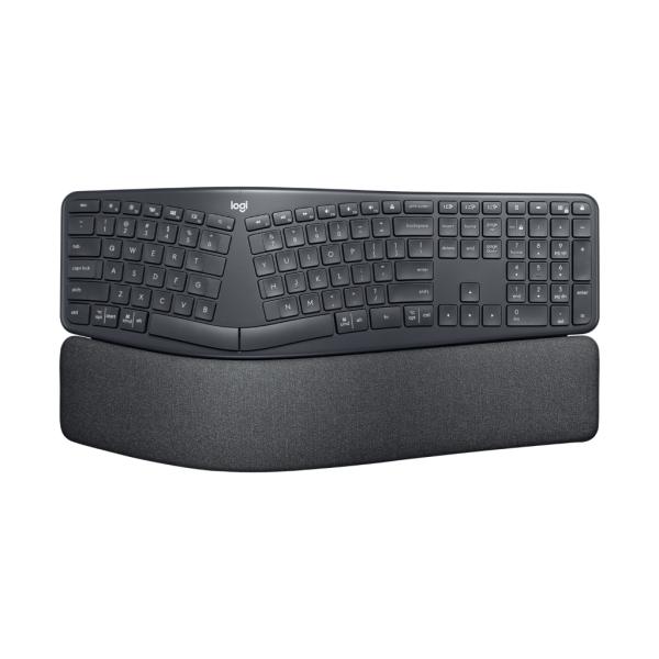 TECLADO LOGITECH ERGO K860 FOR BUSINESS MEMBRANA INALÁMBRICO BLUETOOTH INGLÉS 920-009166 NEGRO