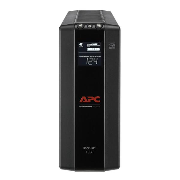 UPS APC BX1350M-LM60 1350VA 810W UPS LINEA INTERACTIVA 120VAC AVR 10 TOMAS LCD NEGRO