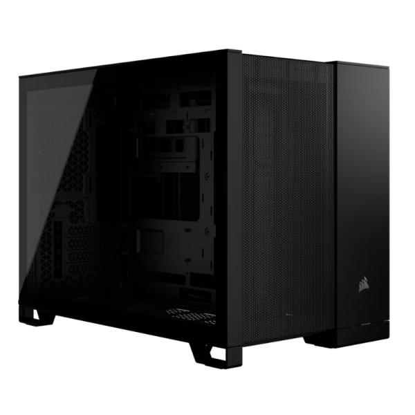 CASE GAMING CORSAIR 2500D AIRFLOW MINI TOWER SIN VENTILACIÓN INCLUIDA CON VIDRIO LATERAL Y MALLA FRONTAL CC-9011263-WW NEGRO