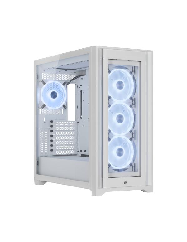 CASE GAMING RGB CORSAIR ICUE 5000X QL EDITION MID TOWER 4 VENTILADORES CON VIDRIO LATERAL Y FRONTAL CC-9011233-WW