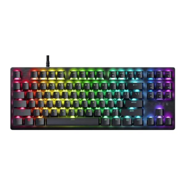 TECLADO GAMING RGB RAZER HUNTSMAN V3 X TKL MEC&Aacute;NICO AL&Aacute;MBRICO USB ESPA&Ntilde;OL SWITCH MORADO RZ03-05021700-R311 NEGRO