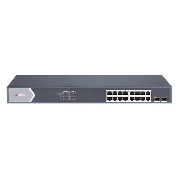 SWITCH HIKVISION DS-3E1518P-EI/M(O-STD) 16 PUERTOS GIGABIT POE / 1 PUERTO GIGABIT RJ45 / 1 PUERTO SFP ADMINISTRABLE 301802748 NEGRO
