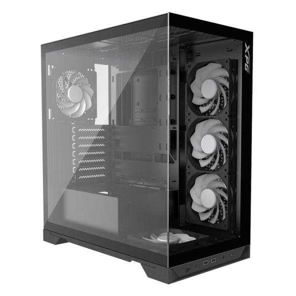 CASE GAMING RGB ADATA XPG INVADER X MID TOWER VENTILADORES 5 DE 120MM CON VIDRIO LATERAL Y FRONTAL INVADERXMT-BKCWW NEGRO