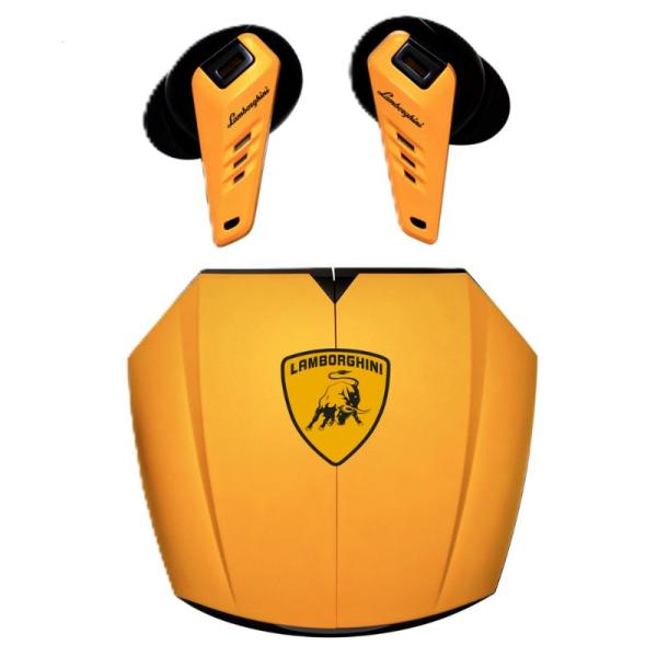 AUDIFONO LAMBORGHINI LAMBO BUD HURACAN 700 EARBUDS INAL&Aacute;MBRICO BLUETOOTH ORION YELLOW AMARILLO