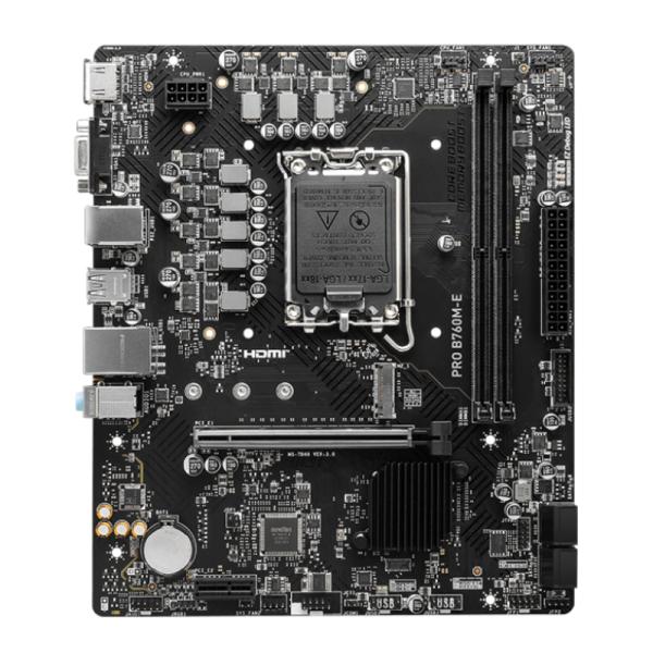TARJETA MADRE MSI PRO B760M-E DDR5 LGA 1700 M-ATX 911-7D48-048 NEGRO NEGRO