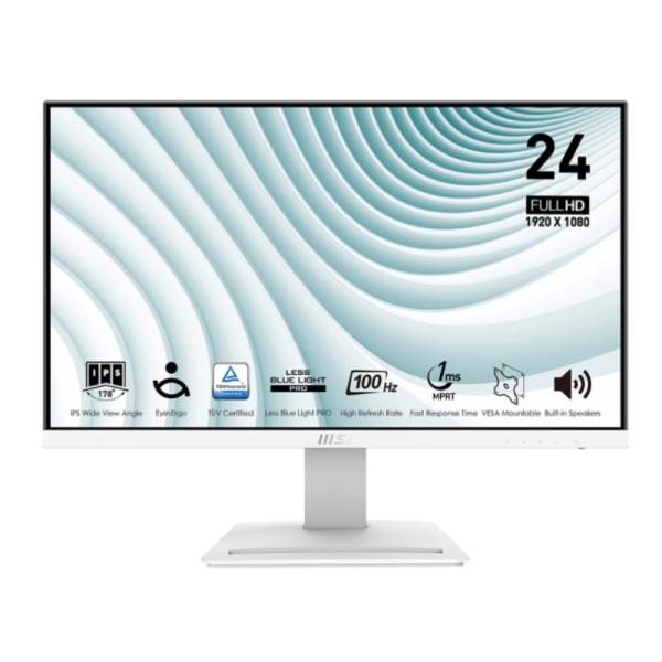 MONITOR 23.8" MSI PRO MP243XW 1920 X 1080 100HZ VA FHD LED 9S6-3PB5CH-073 BLANCO