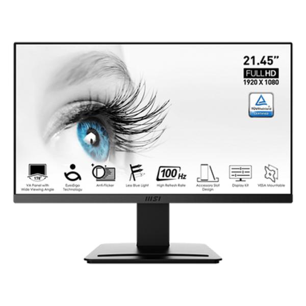 MONITOR 21.5" MSI PRO MP223 1920 X 1080 100HZ VA FHD LED 9S6-3PB9CH-016