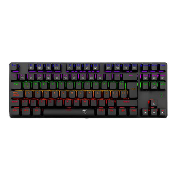 TECLADO GAMING RGB REDRAGON T-DAGGER BORA TGK313  MEC&Aacute;NICO TKL AL&Aacute;MBRICO USB ESPA&Ntilde;OL SWITCH ROJO TGK313 RD NEGRO