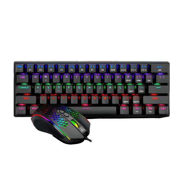 TECLADO Y MOUSE GAMING RGB REDRAGON T DAGGER MAIN FORCE TGS008 AL&Aacute;MBRICO (USB-C / USB-A /USB) NEGRO