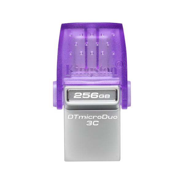 MEMORIA USB 64GB KINGSTON DATA TRAVELER MICRODUO 3C USB-A / USB-C 3.2 GEN 1 DTDUO3CG3/64GB PLATEADO / MORADO