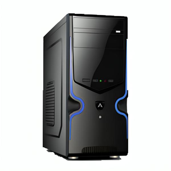 CASE AGILER MID TOWER SIN VENTILACI&Oacute;N INCLUIDA CON FUENTE DE PODER 600W AGI-C007B NEGRO