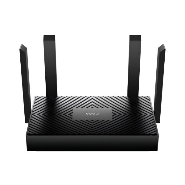 ROUTER INALAMBRICO CUDY WR1500 1.0  DOBLE BANDA 5GHZ  AX1500  WI-FI 6 GIGABIT NEGRO