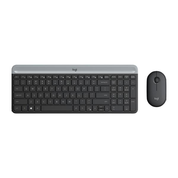 TECLADO Y MOUSE LOGITECH MK470 SLIM COMBO INALÁMBRICO 2.4 GHZ INGLÉS 920-009437 NEGRO