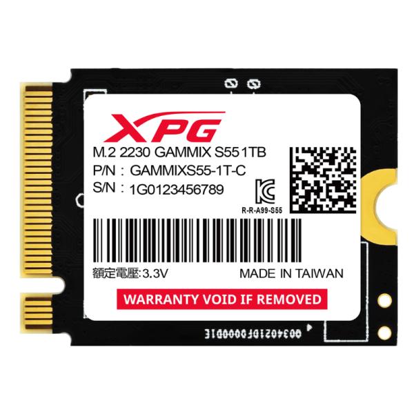 HD INTERNO SOLIDO 1TB ADATA XPG GAMMIX S55 M.2 2230 PCIe GEN4 X4 NVME 5000MB/S / 3700MB/S SGAMMIXS55-1T-C