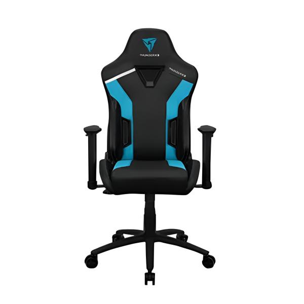 SILLA GAMING THUNDERX3 TC3 CUERO SINTÉTICO TEGC-2041101.B1 NEGRO / CELESTE