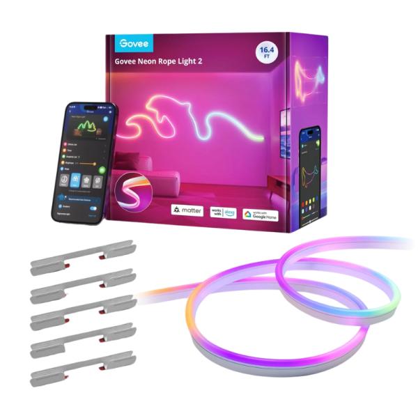 LUCES GOVEE 3M STRIP WHITE SUPPORT MATTER HOMEKIT.GOOGLE.ALEXA.SMARTHINGS H61D3101