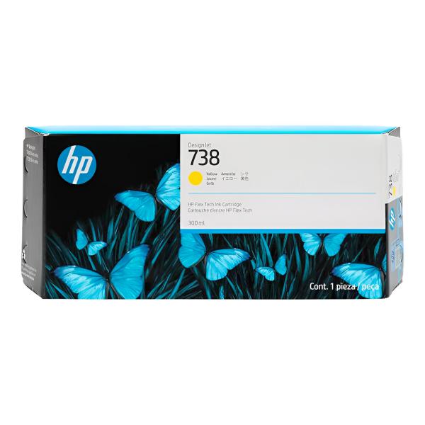 TINTA HP 738 300-ML YELLOW   DESIGNJET INK CARTRIDGE 676M8A