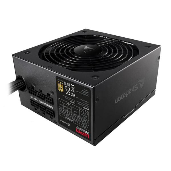 FUENTE DE PODER SHARKOON SHARK WPM GOLD ZERO 650W 80 PLUS GOLD SEMI MODULAR ATX 2.3 4044951026555 NEGRO