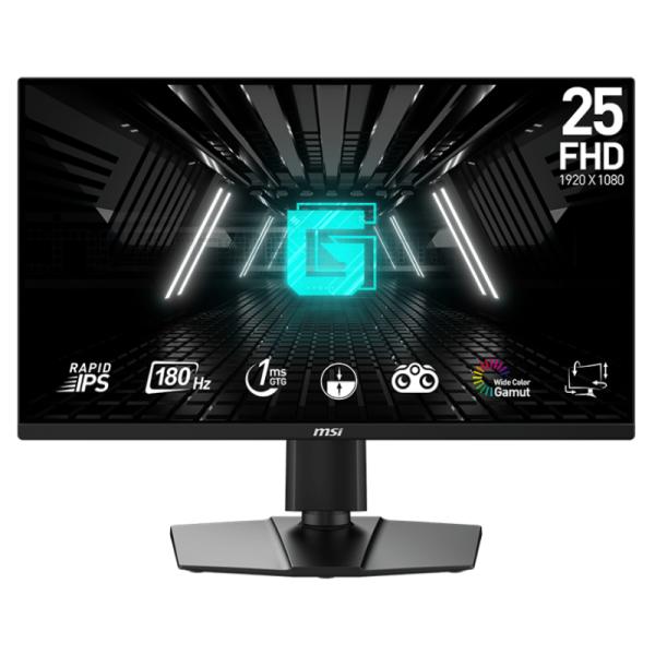 MONITOR 24.5" MSI G255PF E2 1920 X 1080 180HZ 1MS  FREESYNC FHD IPS RAPIDO NEGRO 9S6-3BC09M-008