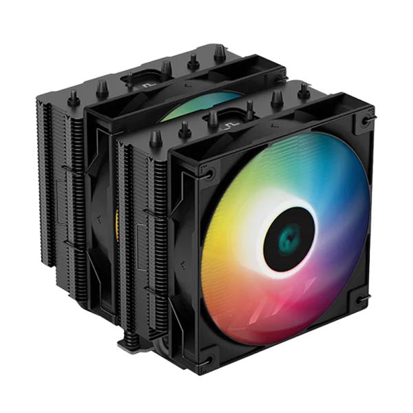 ENFRIAMIENTO DE AIRE DEEPCOOL AG620 BK ARGB LGA1700/AM5 2X120MM PWM R-AG620-BKANMN-G2 NEGRO