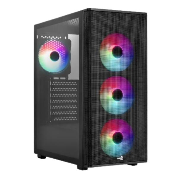 CASE GAMING RGB AEROCOOL DESIGNER-G-BK-V2 VENTILADORES 4 DE 120MM CON VIDRIO LATERAL Y MALLA FRONTAL ACCM-ES05143.11 NEGRO