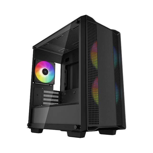 CASE GAMING DEEPCOOL CC360 ARGB MINI TOWER VENTILADORES 3 DE 140MM CON VIDRIO LATERAL Y MALLA FRONTAL 120R-CC360-BKAPM3-G1