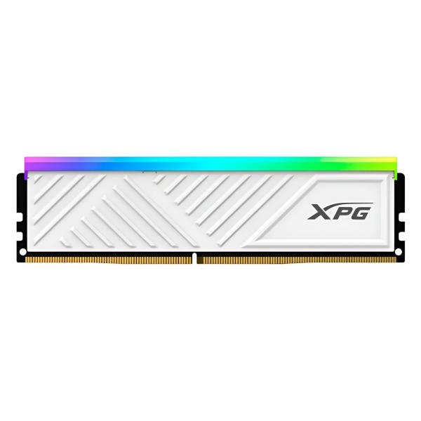 MEMORIA RAM PC 16GB XPG ADATA AX4U360016G18I SWHD35G DDR4 3600 MHZ CL18 1.35 V SPECTRIX D35G. RGB. DISIPADOR BAJO PERFIL. XMP 2.0 DIMM 288 PINES BLANCO