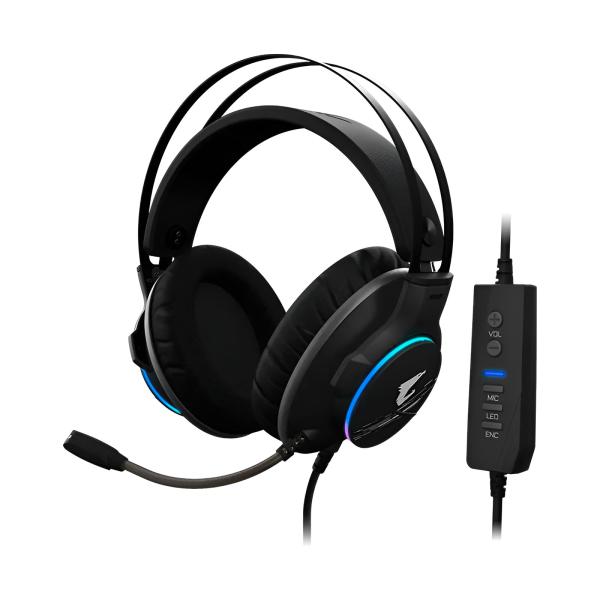 HEADSET GAMING GIGABYTE AORUS H1 AL&Aacute;MBRICO USB GP-AORUS H1 NEGRO
