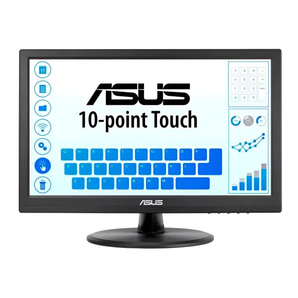 MONITOR 15.6" TACTIL ASUS VT168HR BK 60HZ 1366 X 768 VGA HDMI LUZ AZUL BAJA CUIDADO DE OJOS  NEGRO 90LM02G1-B021B0
