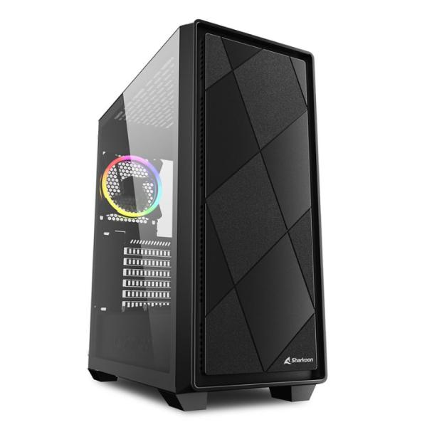 CASE GAMING RGB SHARKOON VS8 MID TOWER VENTILADORES 3 DE 120MM CON VIDRIO LATERAL 4044951039081 NEGRO