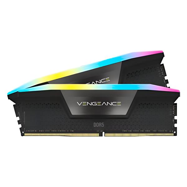 MEMORIA RAM PC 64GB CORSAIR VENGEANCE RGB DDR5 5200MHz CL40 1.25V RGB CMH64GX5M2B5200C40 NEGRO