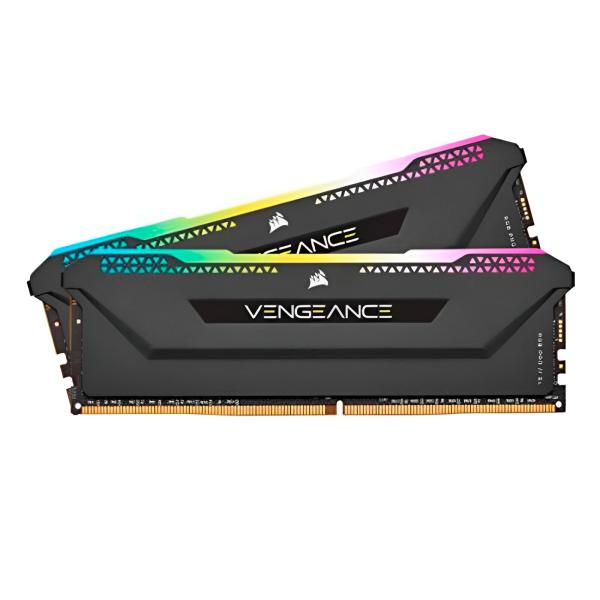 MEMORIA RAM PC 32GB CORSAIR VENGEANCE RGB PRO SL CMH32GX4M2Z3600C18 DDR4-3600 MHZ CL18 1.35 V NEGRO DIMM 288 PINES NEGRO