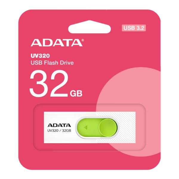MEMORIA USB 32GB ADATA UV320 USB-A / USB-C 3.2 GEN 1 AUV320-32G-RWHGN BLANCO / VERDE